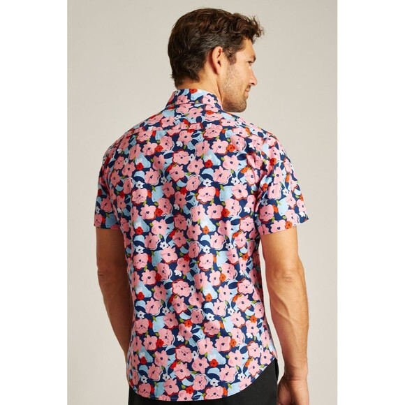 Bonobos Riviera Short Sleeve Men's Shirt Printed Standard Fit Long XXL 269962 - Picture 2 of 5